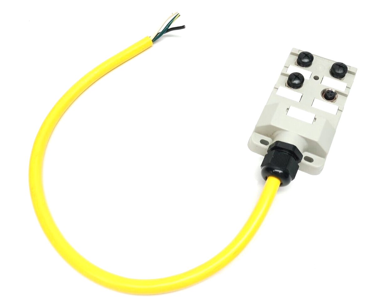 Mencom JAC-430-006-C050 4-Port 3-Pin M12 Junction Block 0.5m CABLE - Maverick Industrial Sales