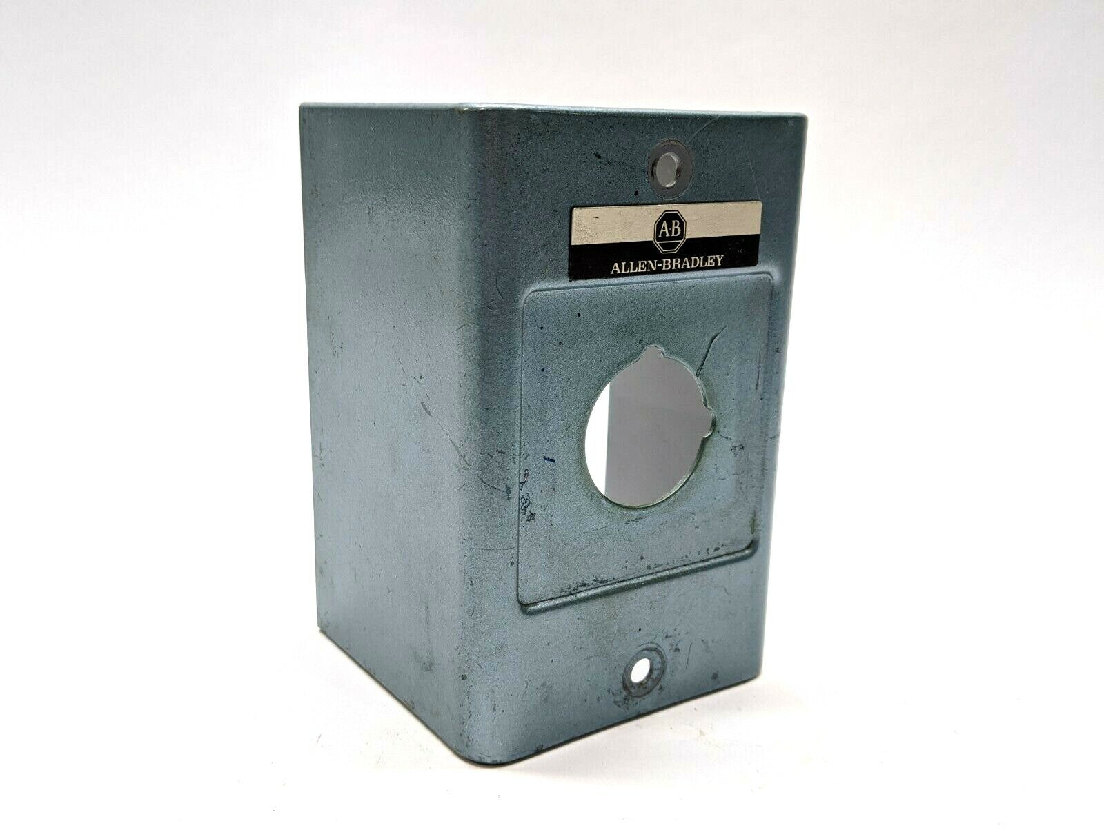 Allen Bradley 800H-1HZ Blue-Grey 1 Button Painted Steel Enclosure COVER ONLY - Maverick Industrial Sales