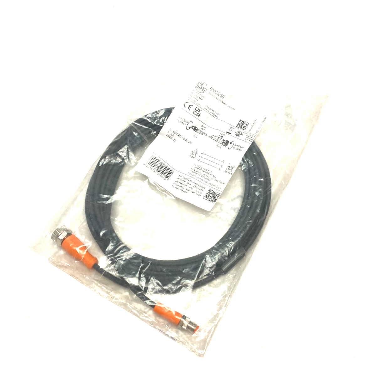 Ifm EVC259 Connection Cable M8 to M12 VDOGH030MSS0005H03STGF030MSS - New - Maverick Industrial Sales