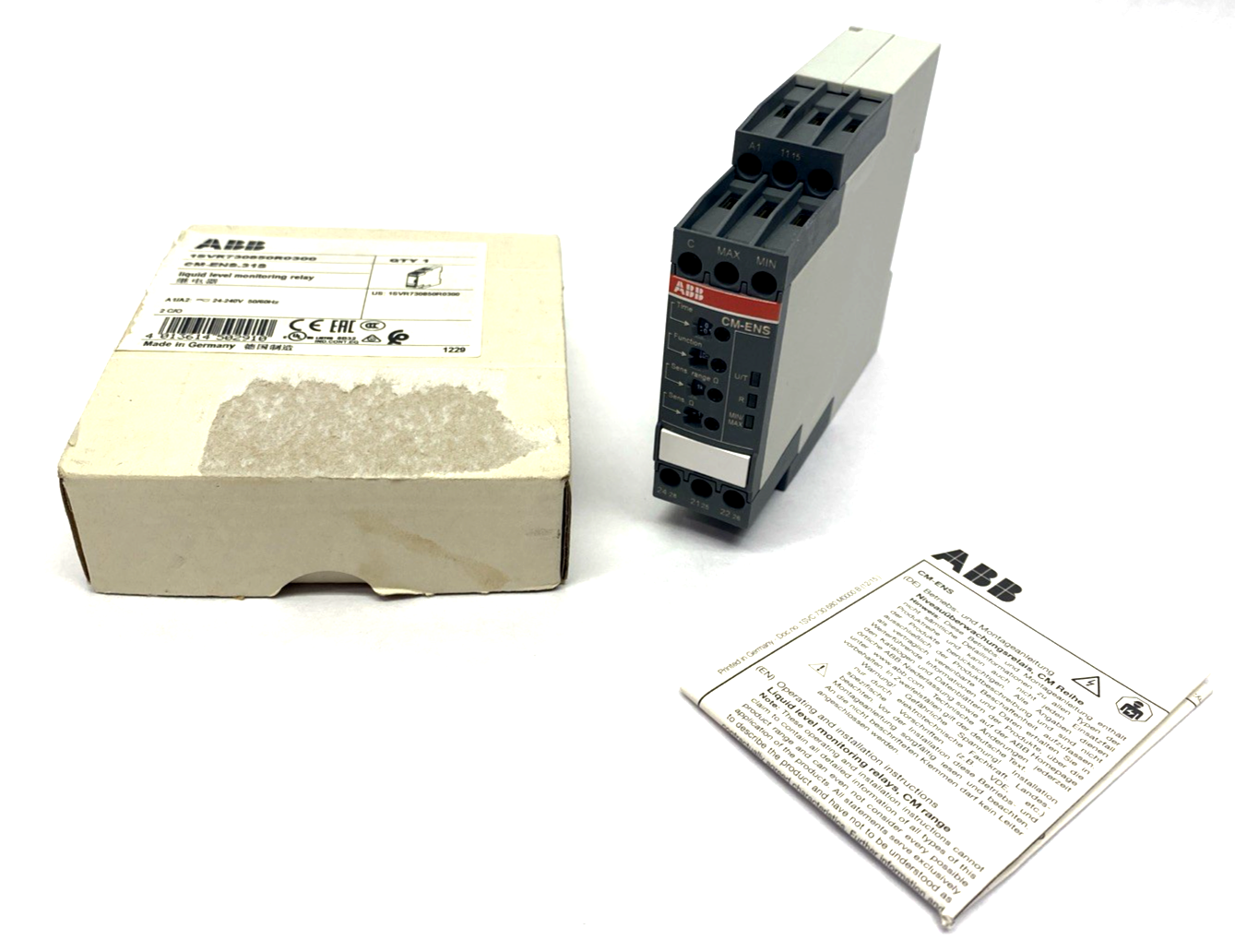 ABB CM-ENS.31S Liquid Level Monitoring Relay 1SVR730850R0300 - Maverick Industrial Sales