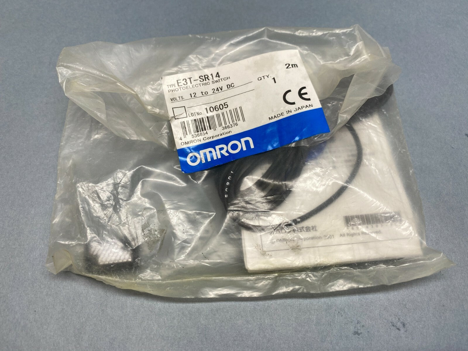 E3T-SR14 | Omron Photoelectric Switch Sensor 2m 24V - New Other - Maverick Industrial Sales