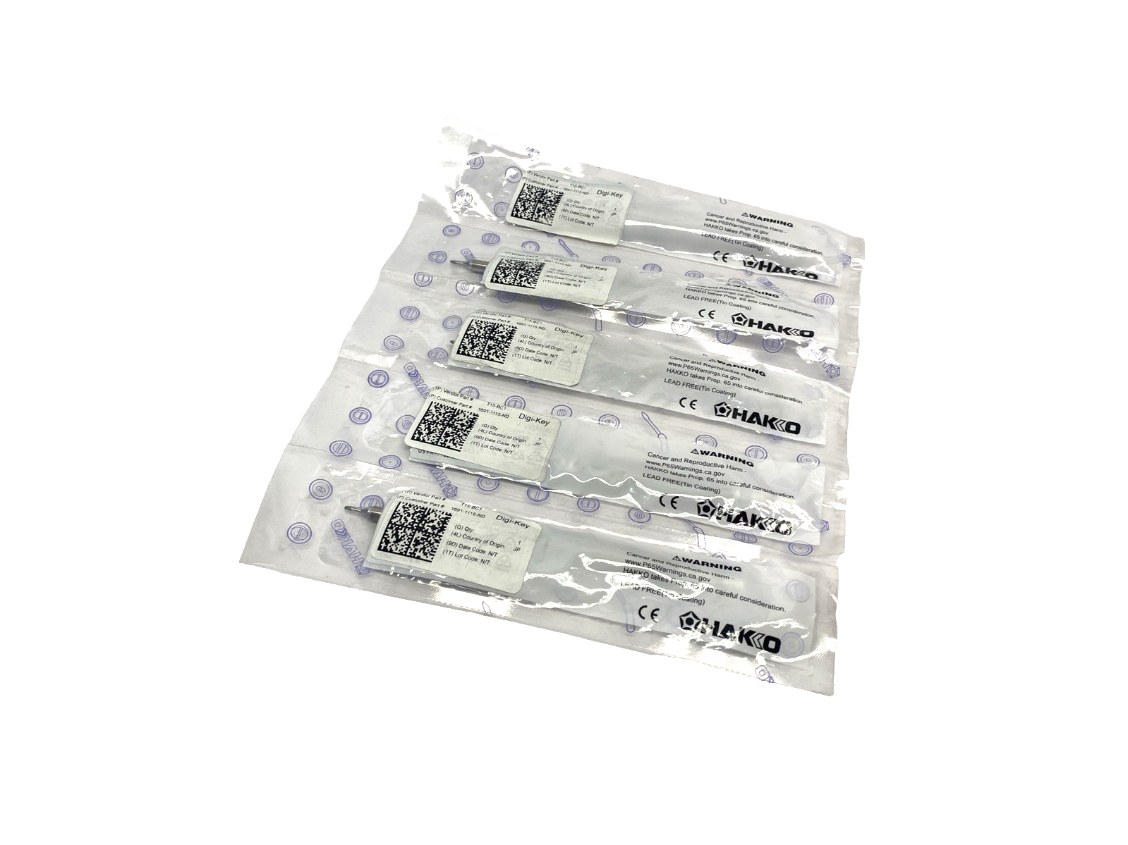 Hakko T15-BC1 Bevel Soldering Tip, 1mm 45 Deg. Angle x 11.5mm LOT OF 5 - Maverick Industrial Sales