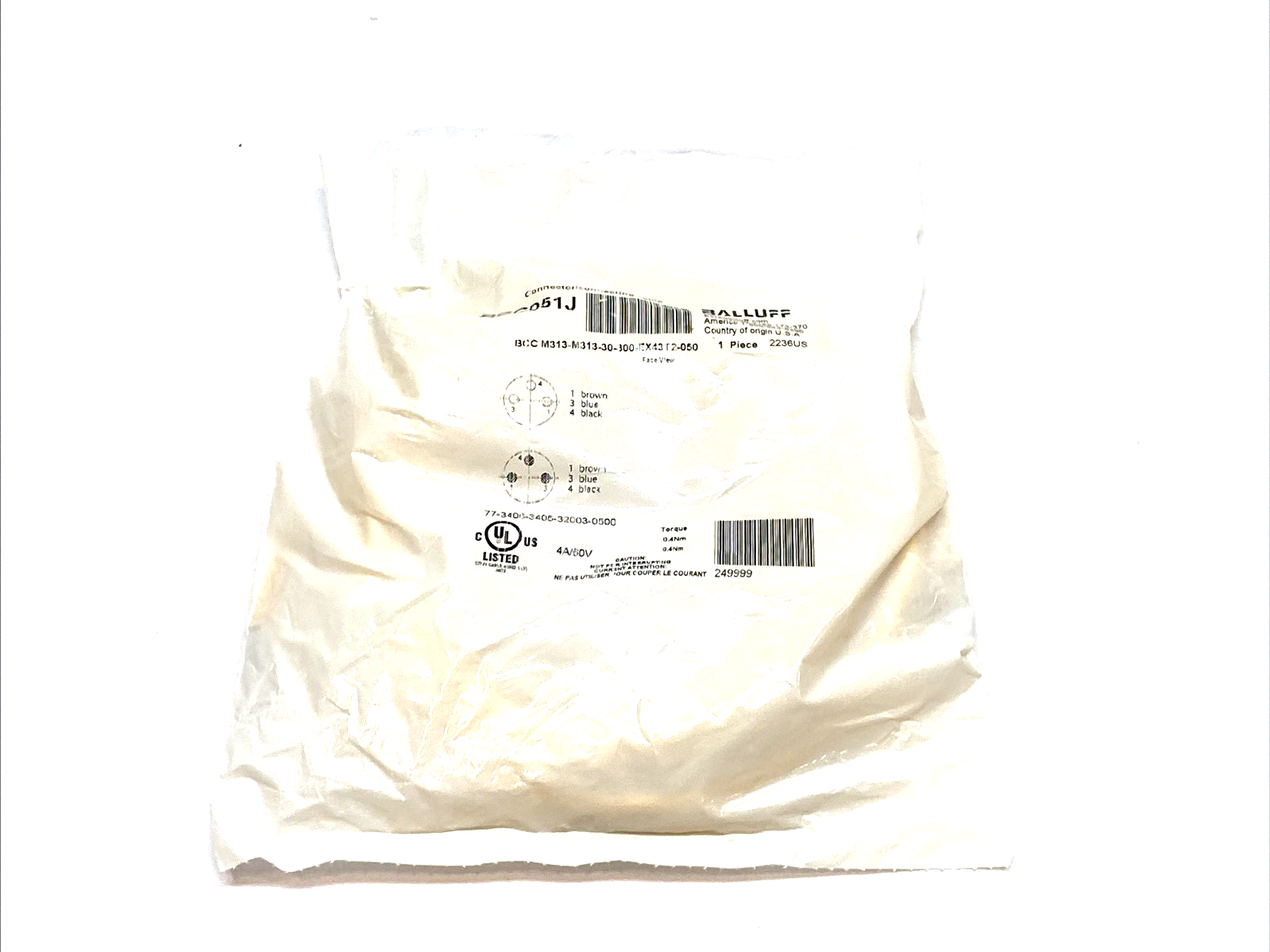 Balluff BCC051J Connectivity Cable M313-M313-30-300-EX43T2-050 - New – Open box - Maverick Industrial Sales