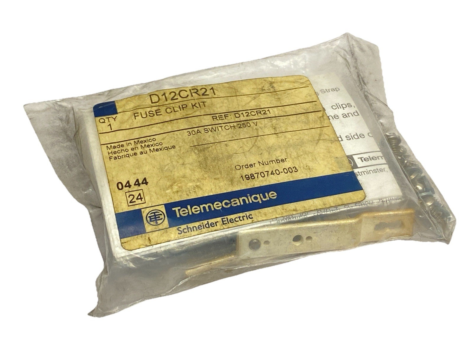 Telemecanique D12CR21 Fuse Clip Kit 30A 250V - New - Maverick Industrial Sales