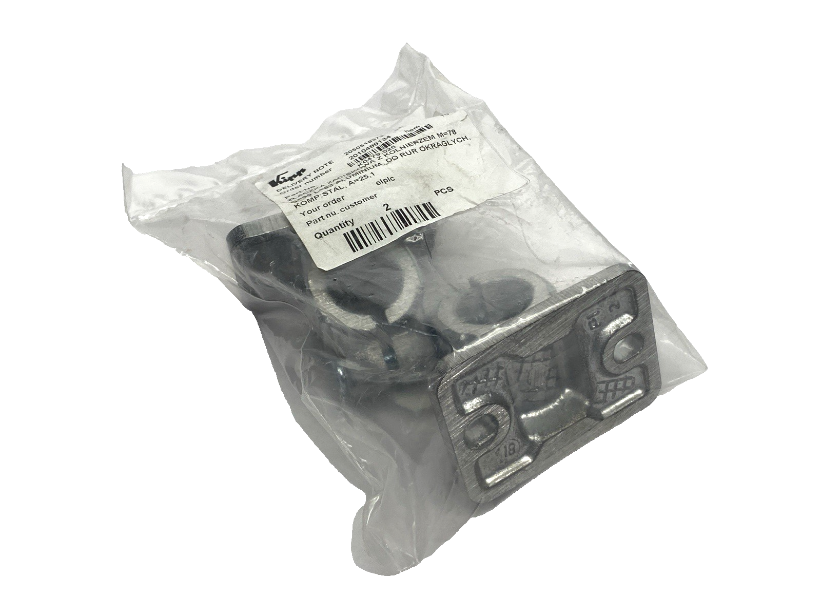 Kipp K0479.525 Aluminum Tube Clamp w/ Flange PACKAGE OF 2 - Maverick Industrial Sales