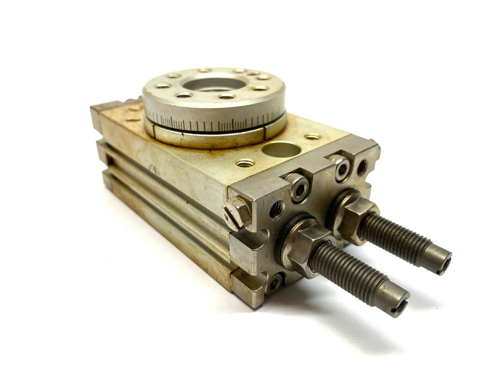 MSQB10B | SMC Rotary Actuator w/ Table 10mm Bore - Used - Maverick Industrial Sales