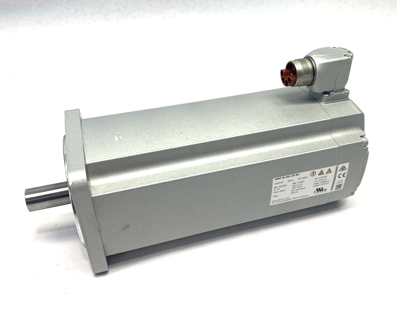 Festo EMMT-AS-100-L-HS-RM Servo Motor 680V 2030W 4530rpm Max 5255535 - Maverick Industrial Sales