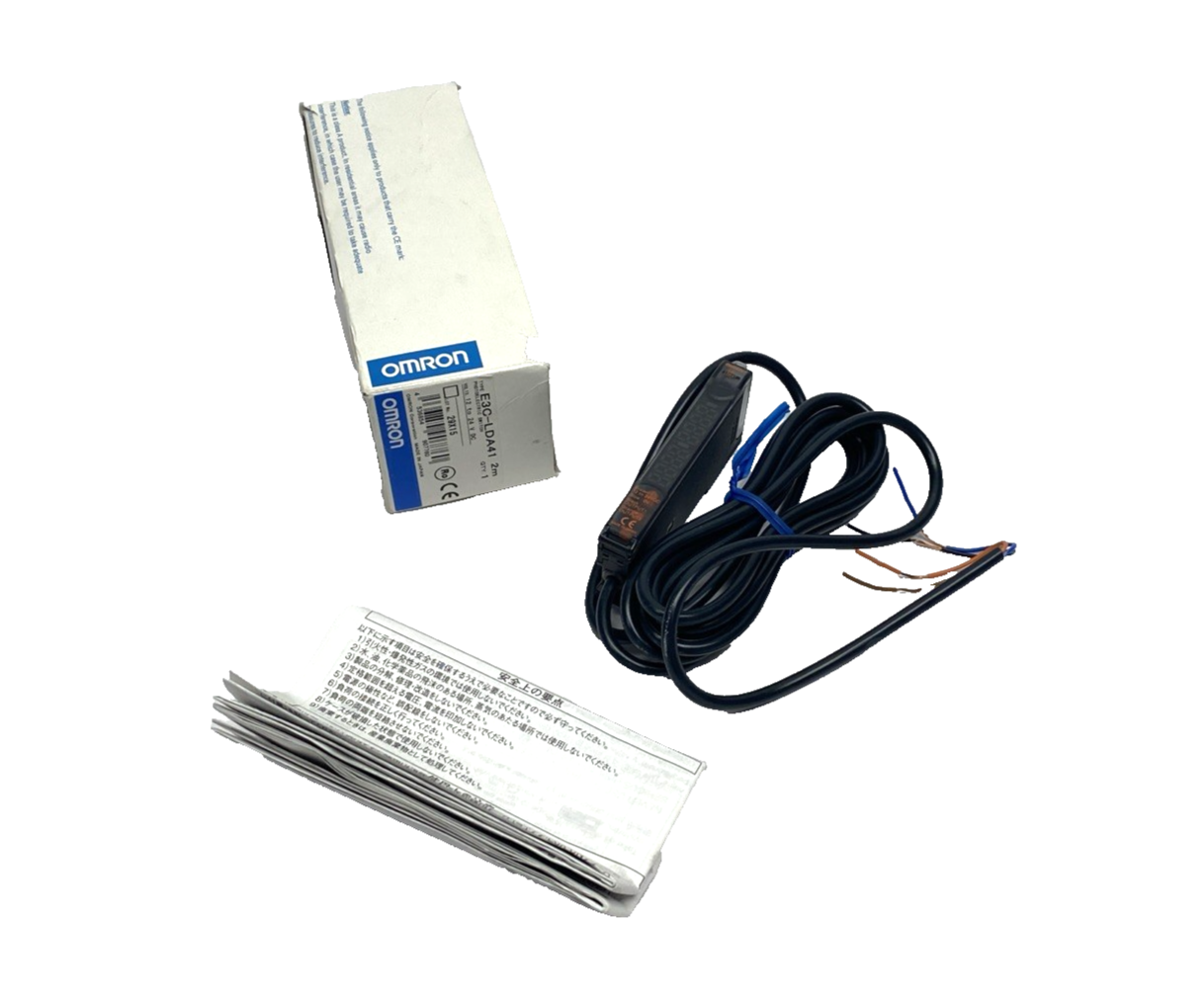 Omron E3C-LDA41 Photoelectric Sensor Amplifier 2m Cable - Maverick Industrial Sales