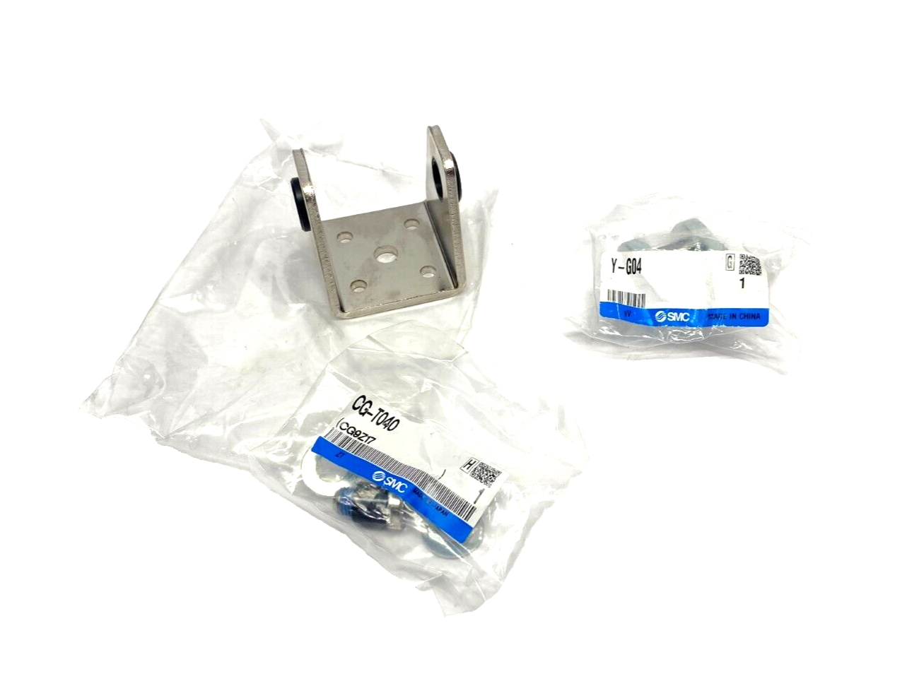 SMC Y-G04 Piston Rod Clevis w/ CG-T040 Trunnion & Mounting Hardware - New – Open box - Maverick Industrial Sales