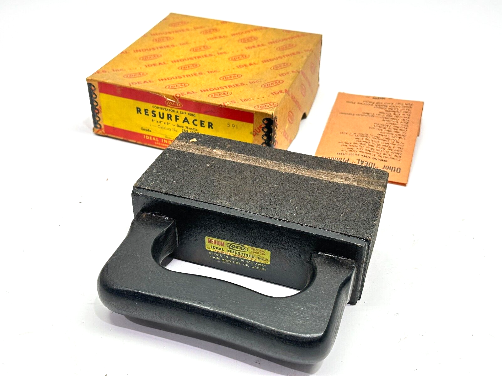 Ideal 80-389 Medium Resurfacer Block w/ Handle 6" x 2" x 3" - Used - Maverick Industrial Sales