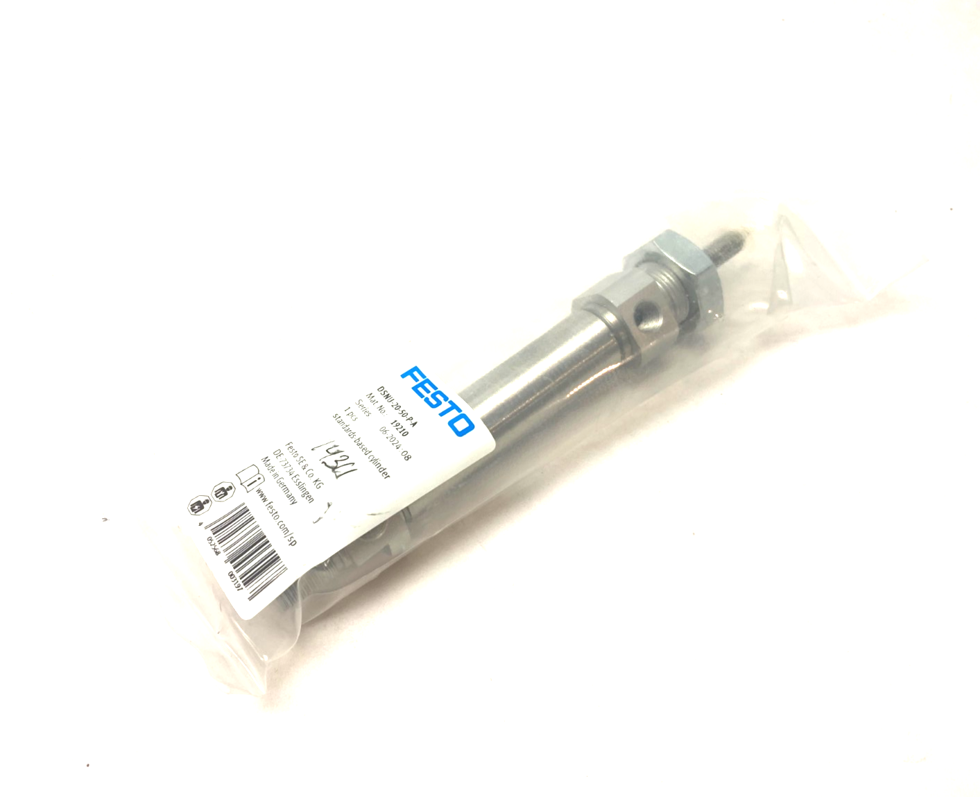 Festo DSNU-20-50-P-A Round Body ISO Cylinder 20mm Bore 50mm Stroke 19210 - Maverick Industrial Sales