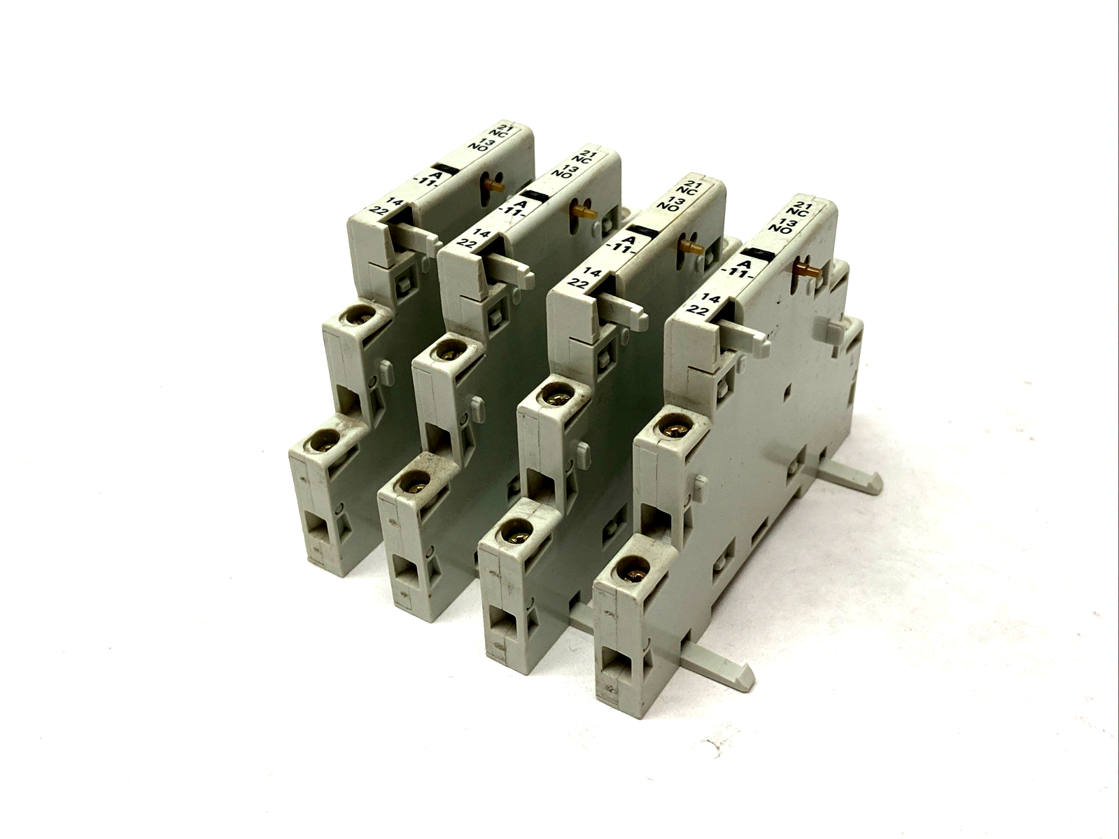 Allen Bradley 140-A11 Ser. C Auxiliary Contact Block LOT OF 4 - Maverick Industrial Sales