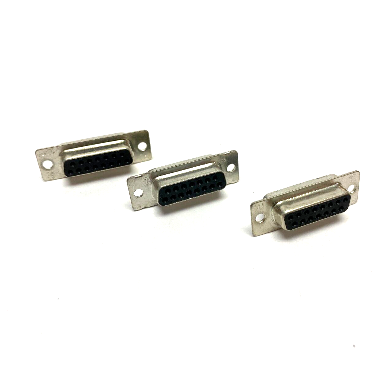 Tyco 15 Pin Female Rectangular Flange Connector Receptacles LOT OF 3 - Maverick Industrial Sales