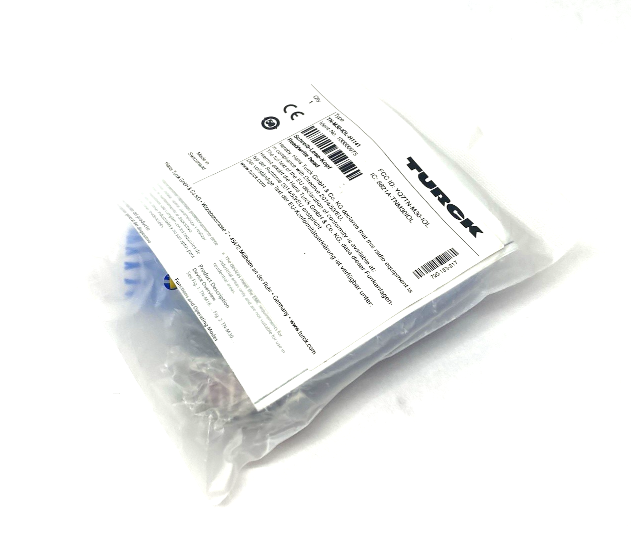 TN-M30-IOL-H1141 | Turck IO-Link telegram HF Read/Write Head, 32-bit, 100000975- New - Maverick Industrial Sales