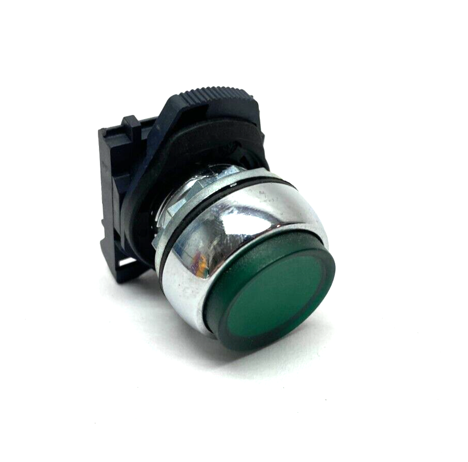 800FM-LE3 | Allen Bradley Extended Illuminated Pushbutton Green w/ Plastic Collar - Used - Maverick Industrial Sales
