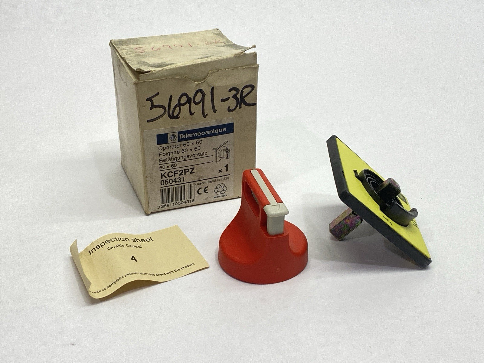 Telemecanique KCF2PZ Operator Handle Red/Yellow 60 x 60mm - Maverick Industrial Sales