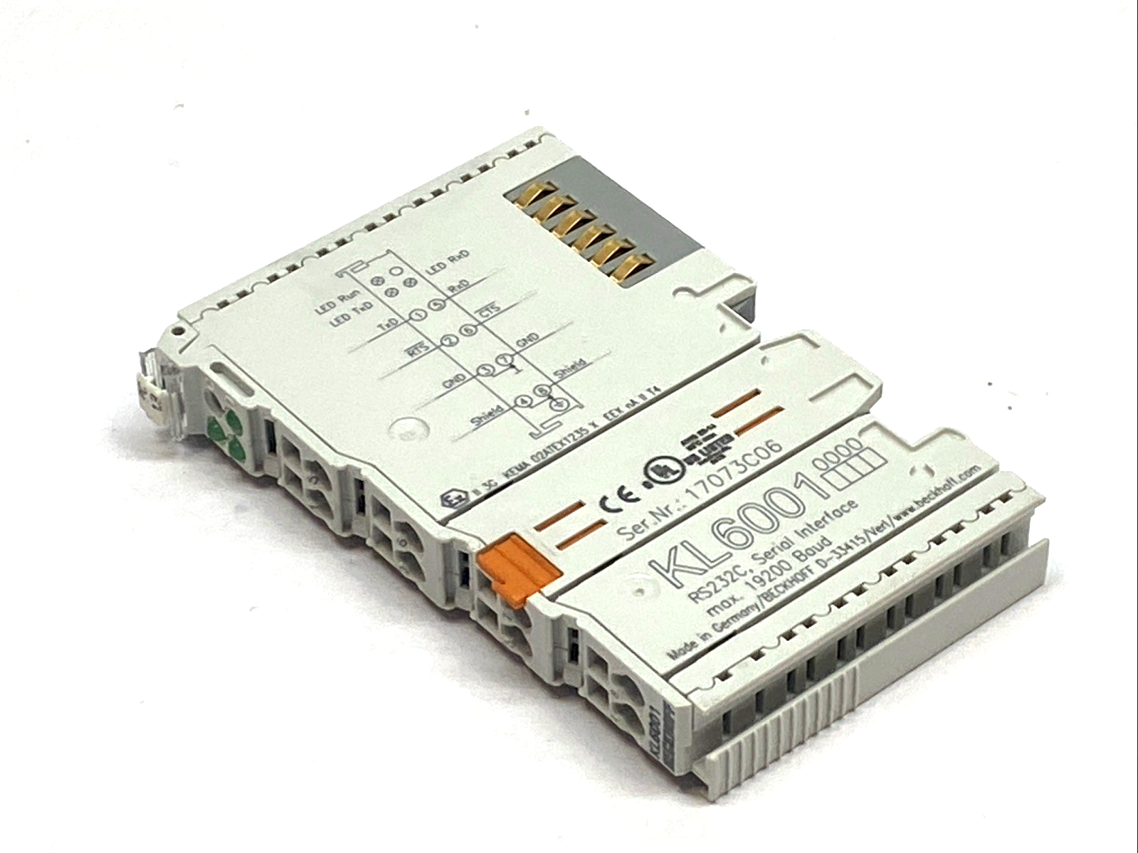 KL6001 | Beckhoff Bus Terminal RS‑232 Serial Interface Module for I/O System - Used - Maverick Industrial Sales
