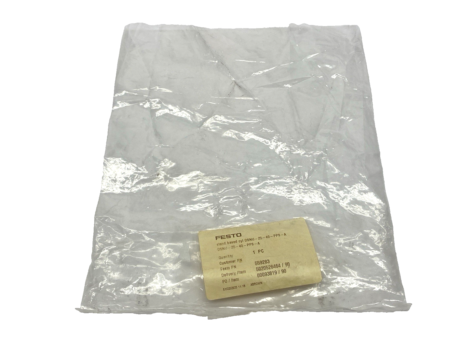 Festo DSNU-25-40-PPS-A Double-Acting Pneumatic Cylinder 40mm Stroke 559283 - Maverick Industrial Sales