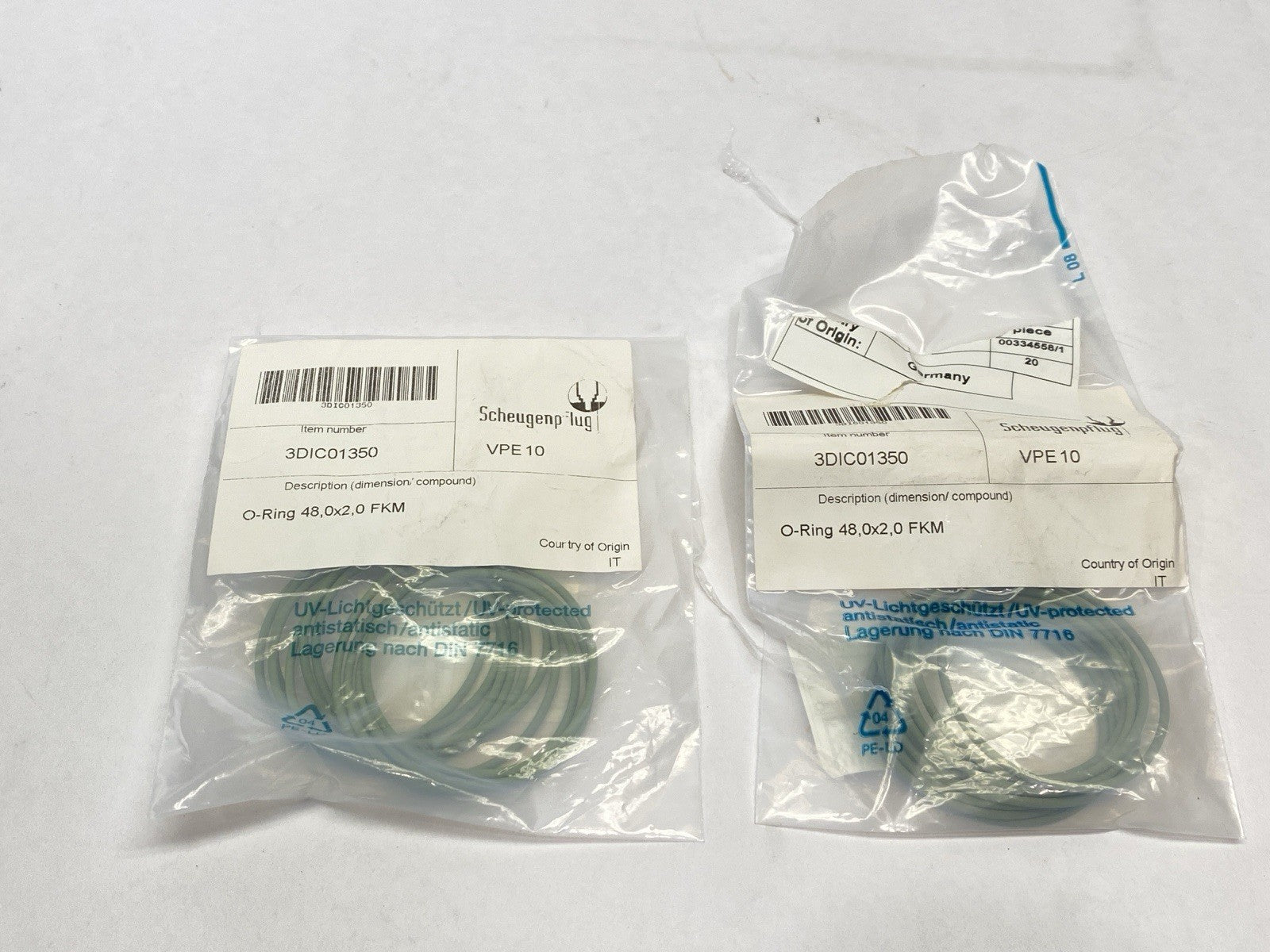 Scheugenpflug 3DIC01350 O-Ring VPE 10 48,0 x 2,0 FKM LOT OF 19 - Maverick Industrial Sales
