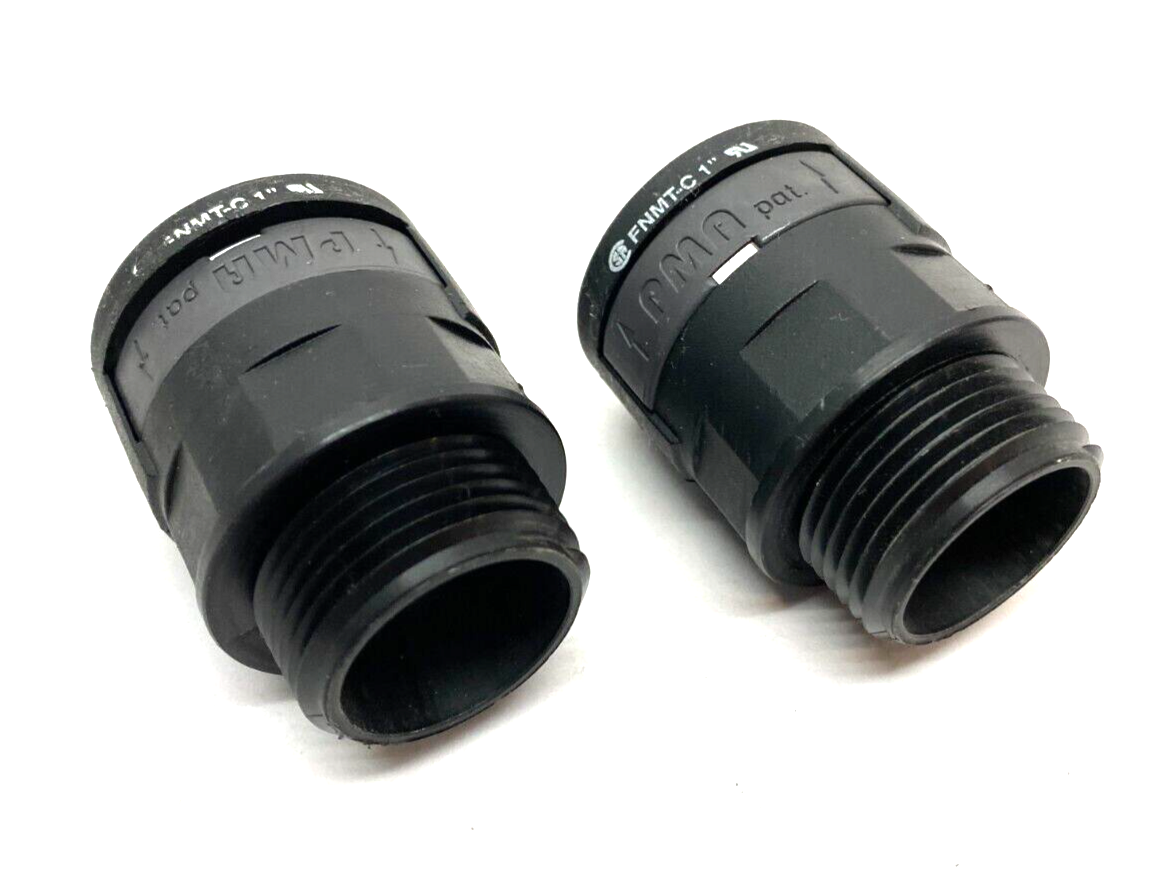 PMA Flex FNMT-C 1" Straight Plastic Conduit Fitting Black 1" LOT OF 2 - Maverick Industrial Sales