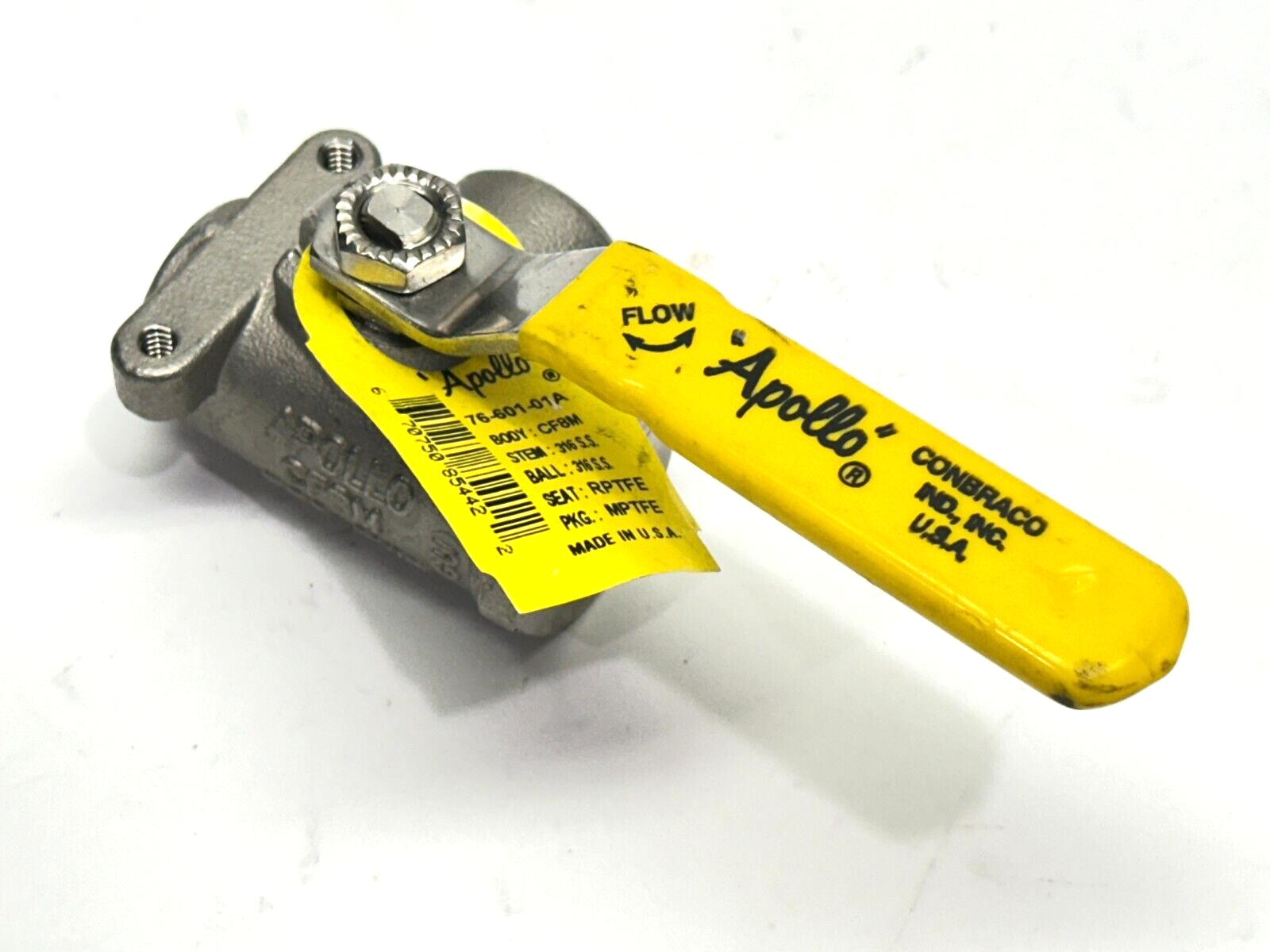 76-601-01A | Apollo Ball Valve 3-Way CF8M 1/2" 800CWP - New – Open box - Maverick Industrial Sales