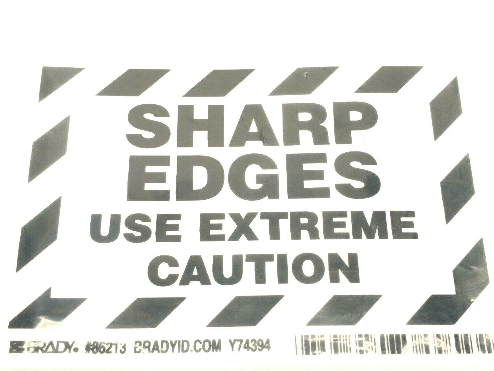 Brady 86213 "SHARP EDGES USE EXTREME CAUTION" 3.5x5In Labels 5 PACK - New - Maverick Industrial Sales