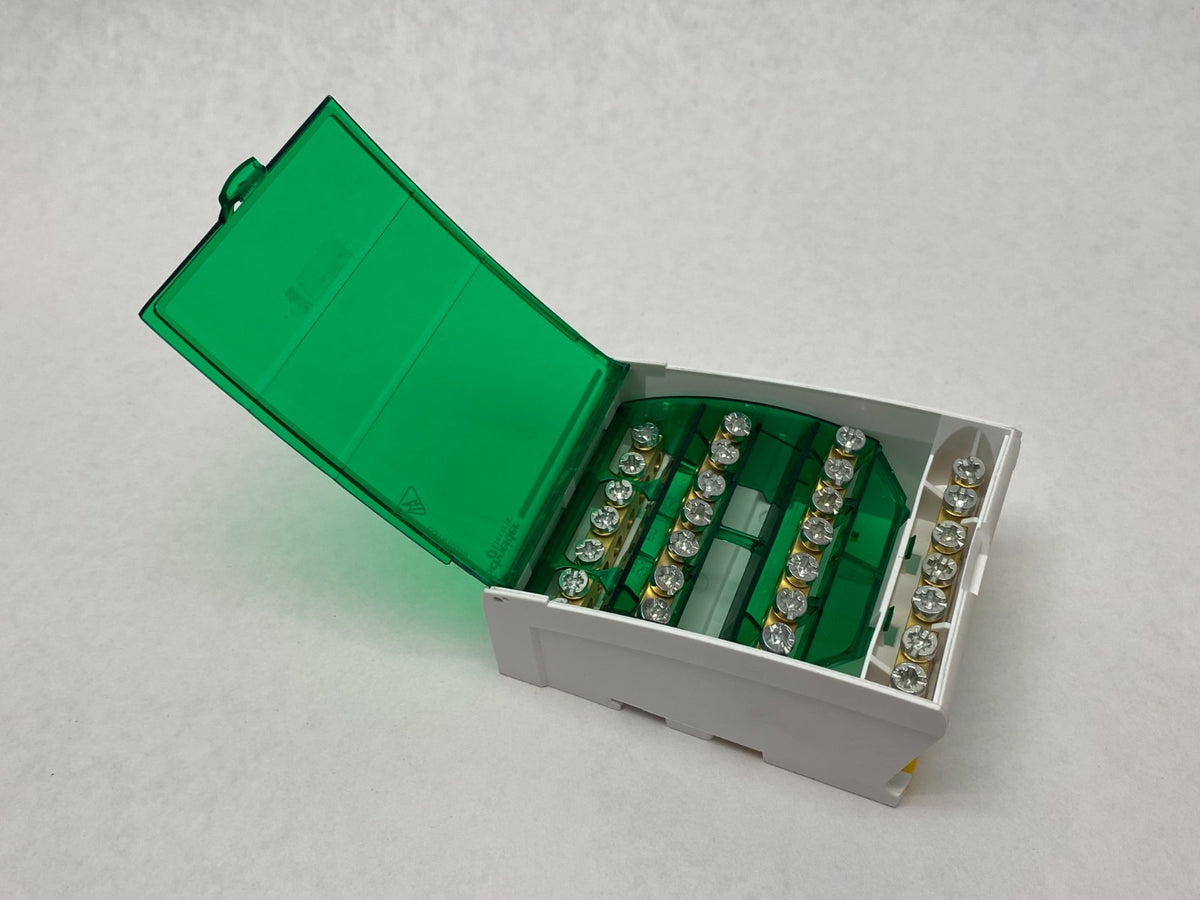LGY410028 | Schneider Electric Linergy DS Screw Distribution Block, 4-Pole 100A - New Other - Maverick Industrial Sales