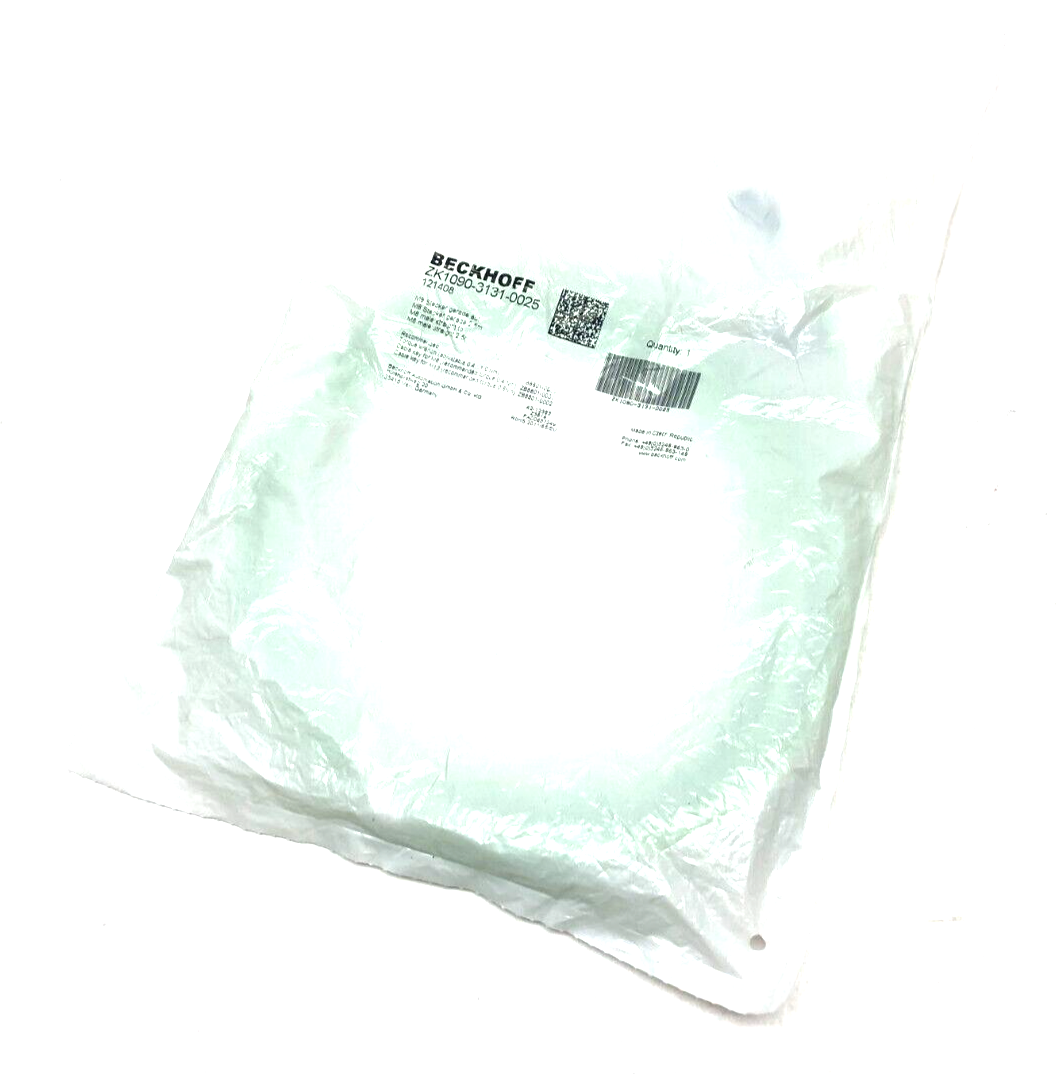 Beckhoff ZK1090-3131-0025 EtherCAT Double Ended Cordset M8 Male to M8 Male 2.5m - New – Open box - Maverick Industrial Sales