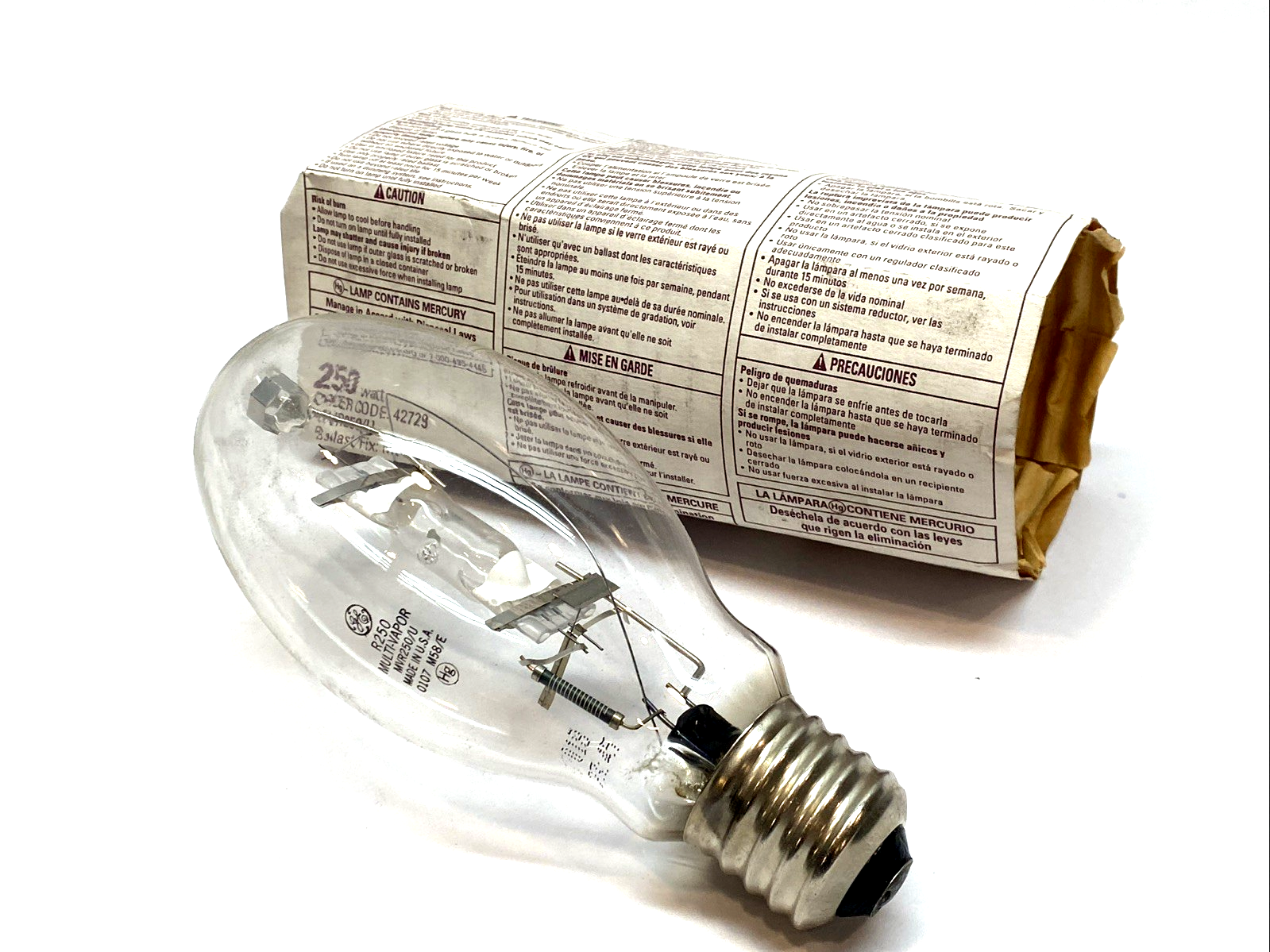 GE MVR250/U 250W Metal Halide Lamp ED28 - Maverick Industrial Sales