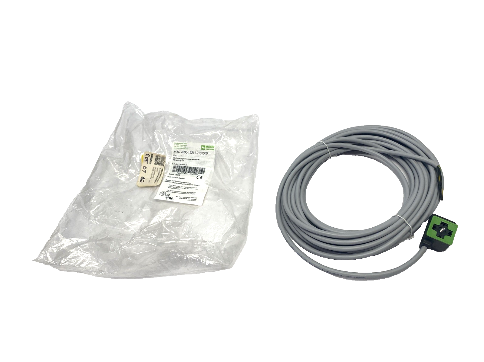 Murr Elektronik 7000-18211-2161000 MSUD Valve Plug A-18mm 10m Cable - Maverick Industrial Sales