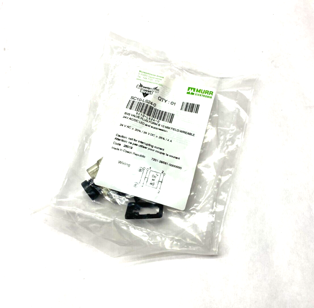 SC10-LS24-0 | Murrelektronik Automation Direct Valve Plug SVS Form B 10mm - New - Maverick Industrial Sales