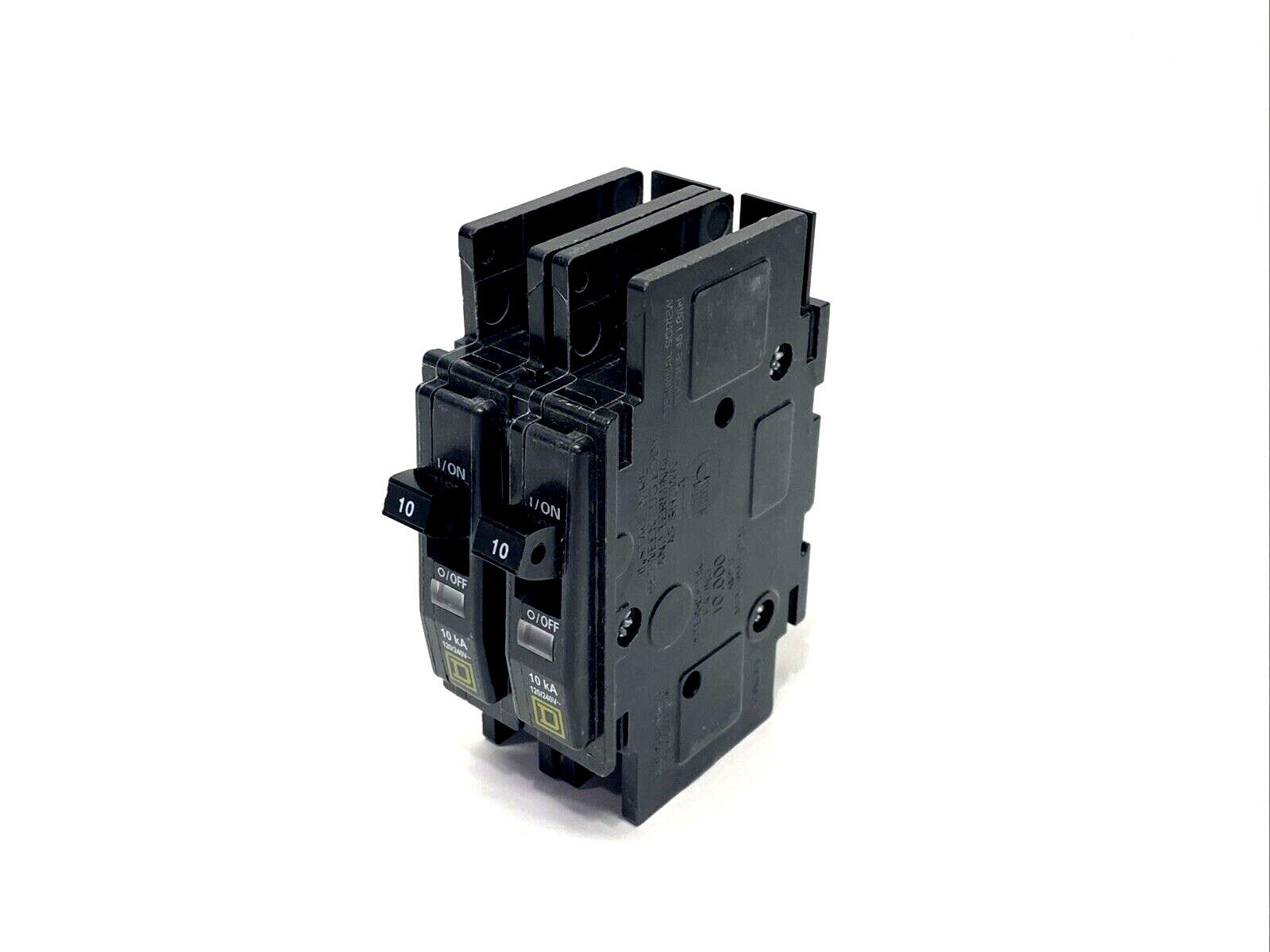Square D QOU110 Mini Circuit Breaker 10A 1P 120/240VAC 10kA, DIN Rail, LOT OF 2 - Maverick Industrial Sales