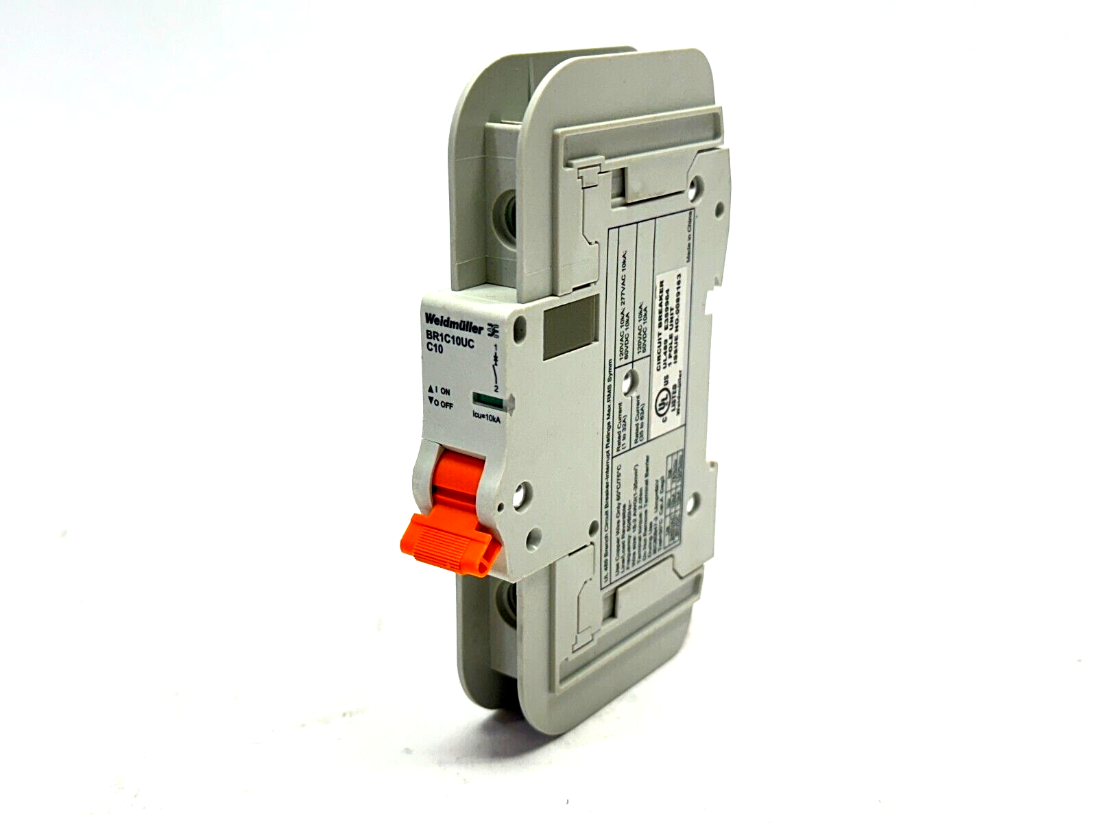 Weidmuller BR1C10UC C10 Circuit Breaker 1-Pole 10A 120VAC - Maverick Industrial Sales