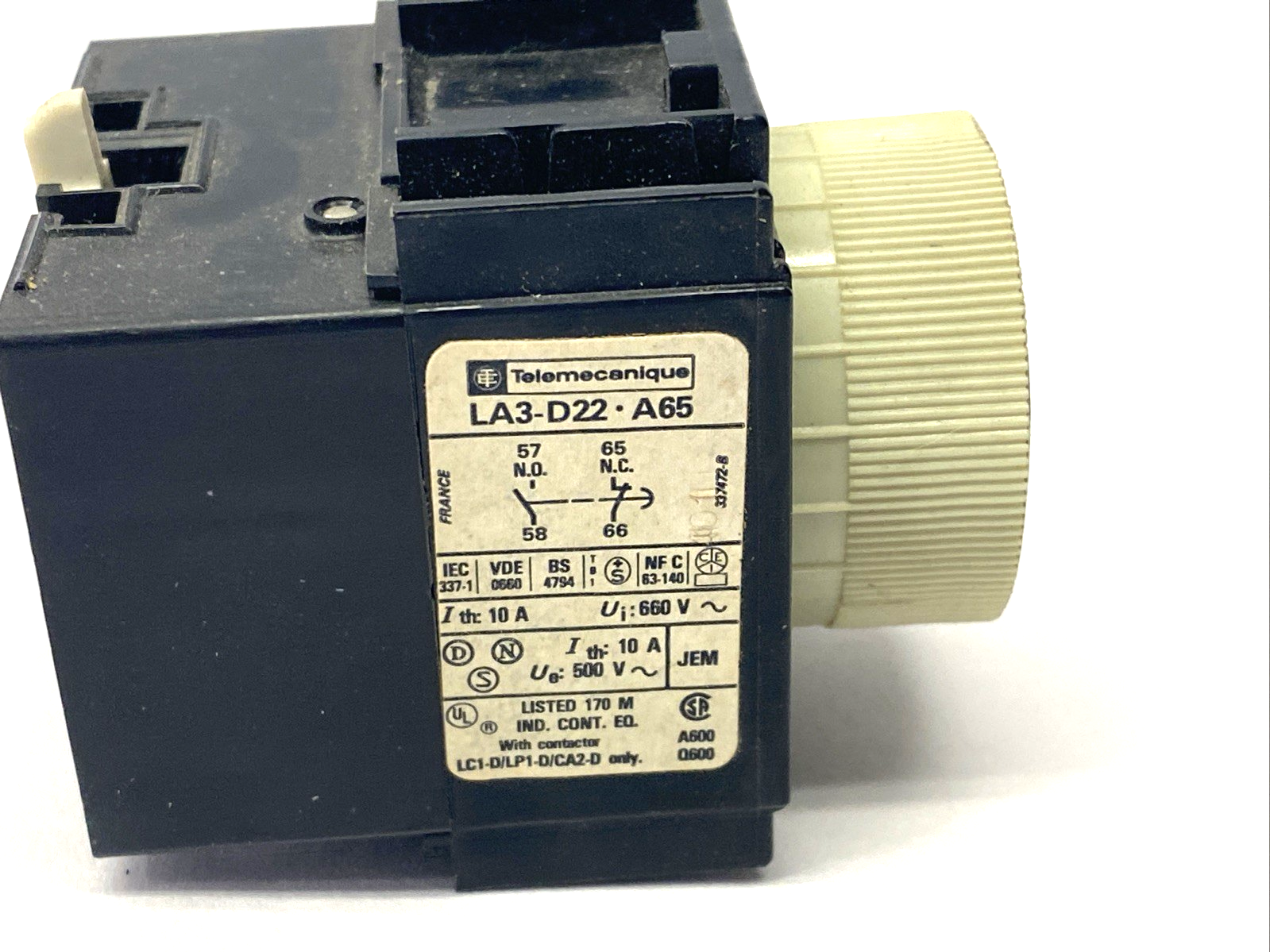 Telemecanique LA3-D22 A65 Time Delay Module 0.1-30 Seconds - Used - Maverick Industrial Sales