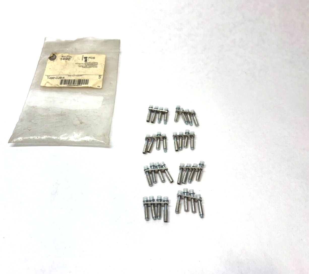 Allen Bradley 1492-CJ6-4 Ser. D, 4-Pin Center Jumpers, LOT OF 8 - Maverick Industrial Sales