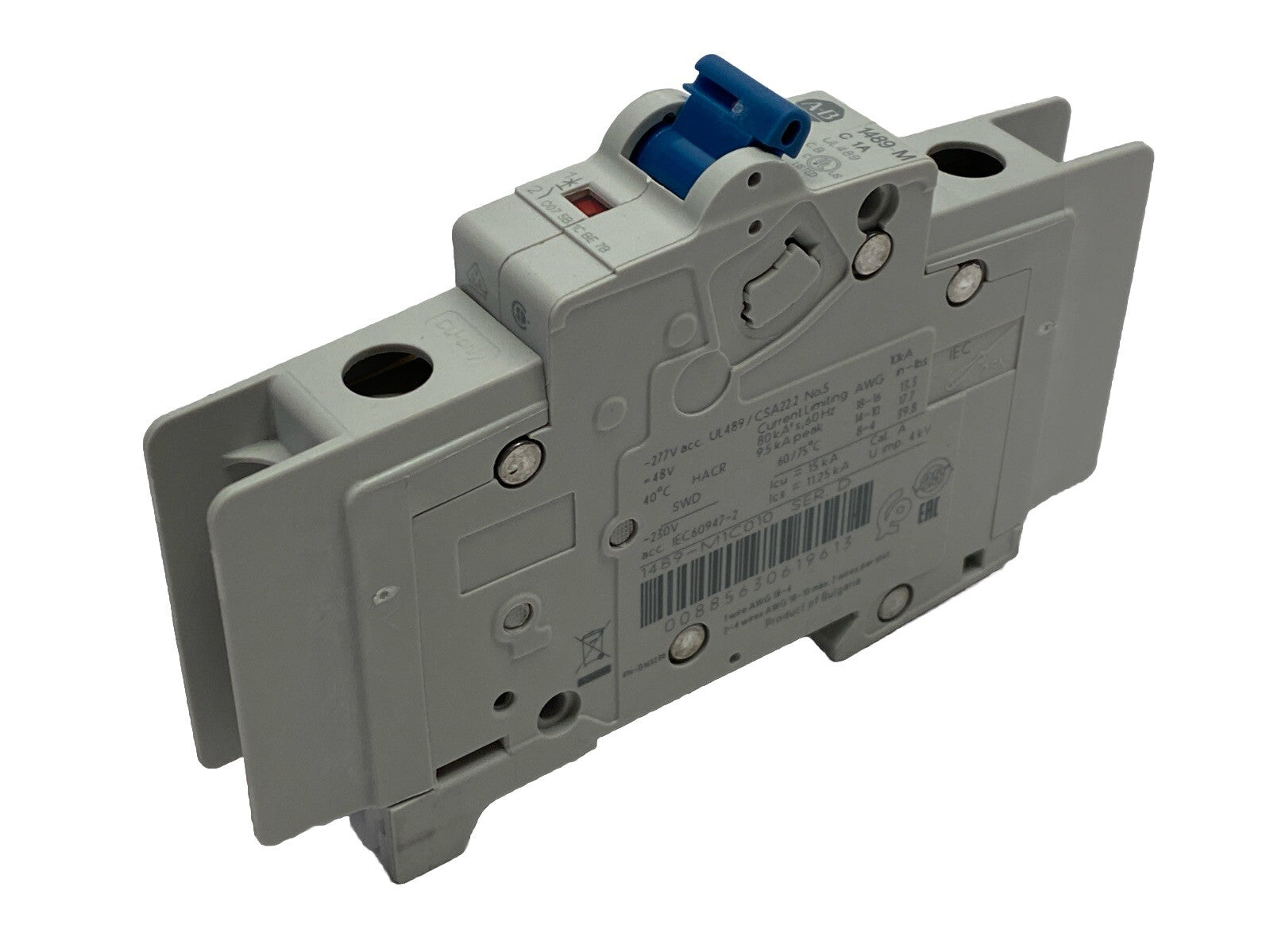 Allen Bradley 1489-M1C010 Ser. D Miniature Circuit Breaker 1-Pole 1A 277V - Maverick Industrial Sales