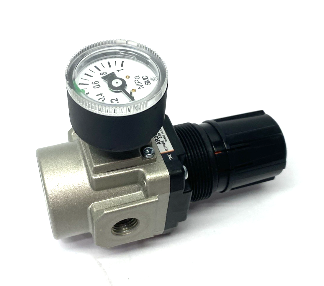 SMC AR30-02 Modular Regulator w/ Gauge 1/4" NPT Ports - Maverick Industrial Sales