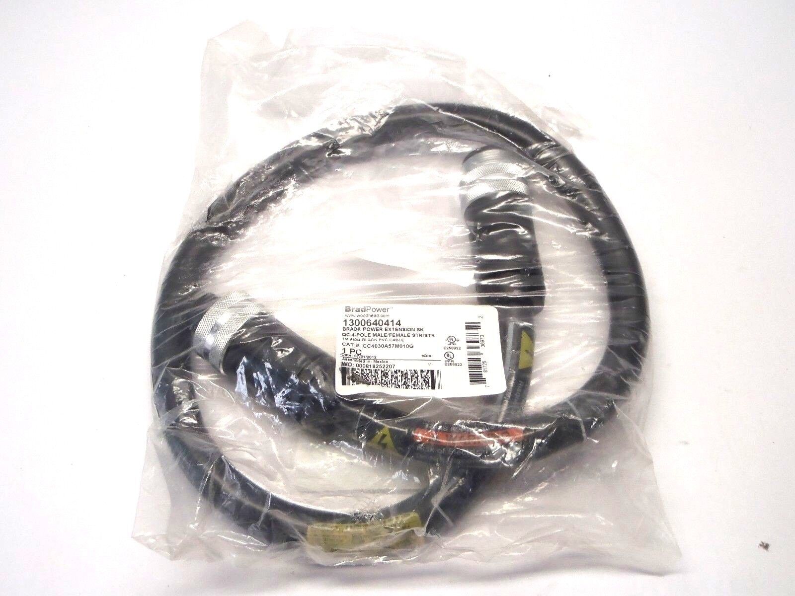BradConnectivity Woodhead 1300640414 Brad Power Extension SK QC 1M Cordset - New – Open box - Maverick Industrial Sales