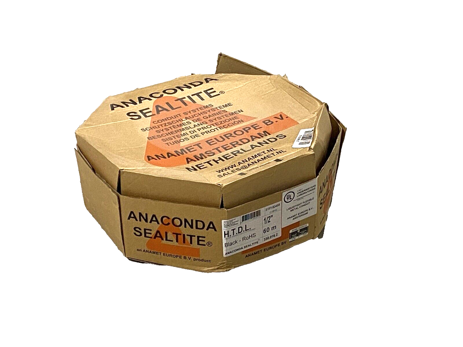 Anaconda Sealtite 330.016.2 Type HTDL 1/2" Liquid Tight Conduit 60m TORN BOX - Maverick Industrial Sales