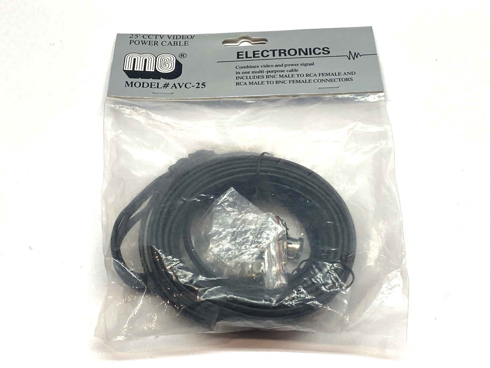 MG AVC-25 Power & Video Cable Set for CCTV Video 25' - Maverick Industrial Sales