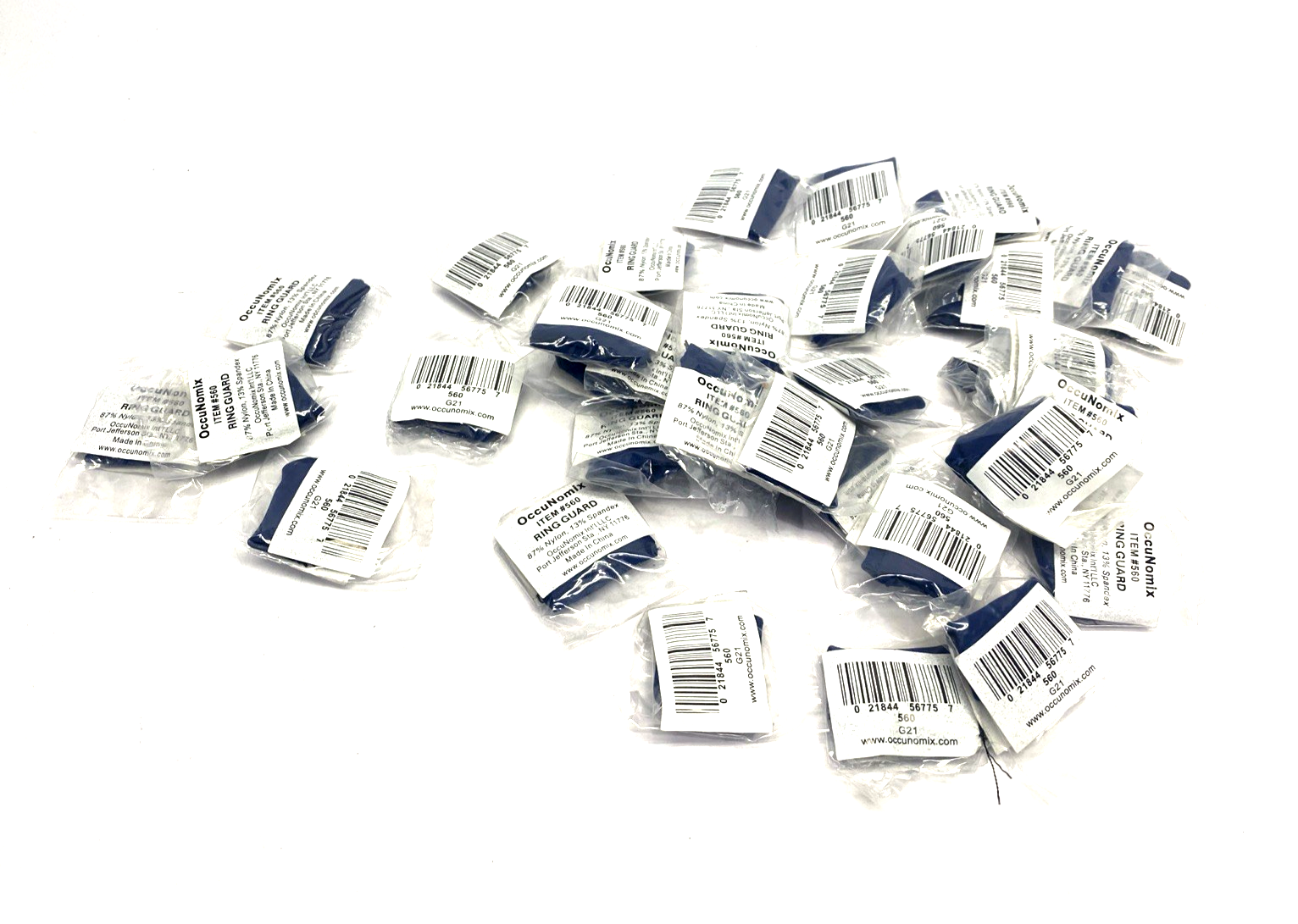 OccuNomix 560 Ring Guard, Nylon/Spandex Scratch Cover, Navy LOT OF 35 - Maverick Industrial Sales