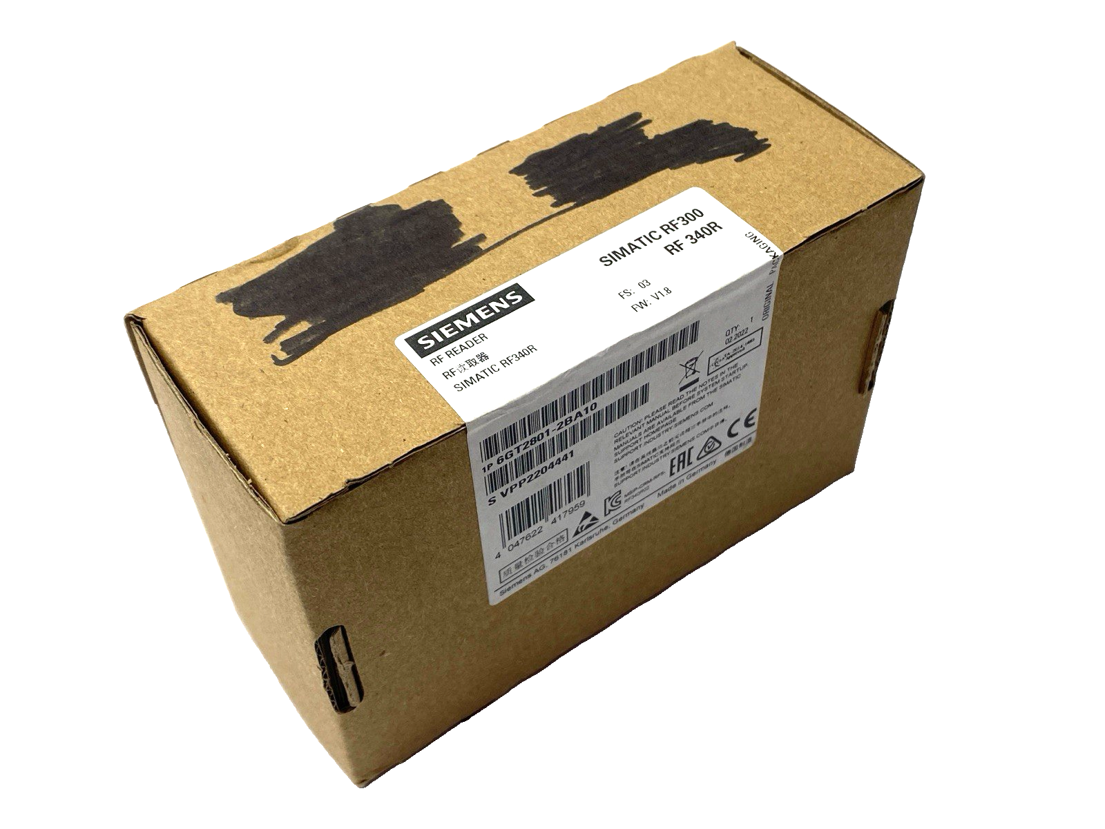Siemens 6GT2801-2BA10 RF Reader SIMATIC RF340R 75mm x 75mm x 41mm - Maverick Industrial Sales