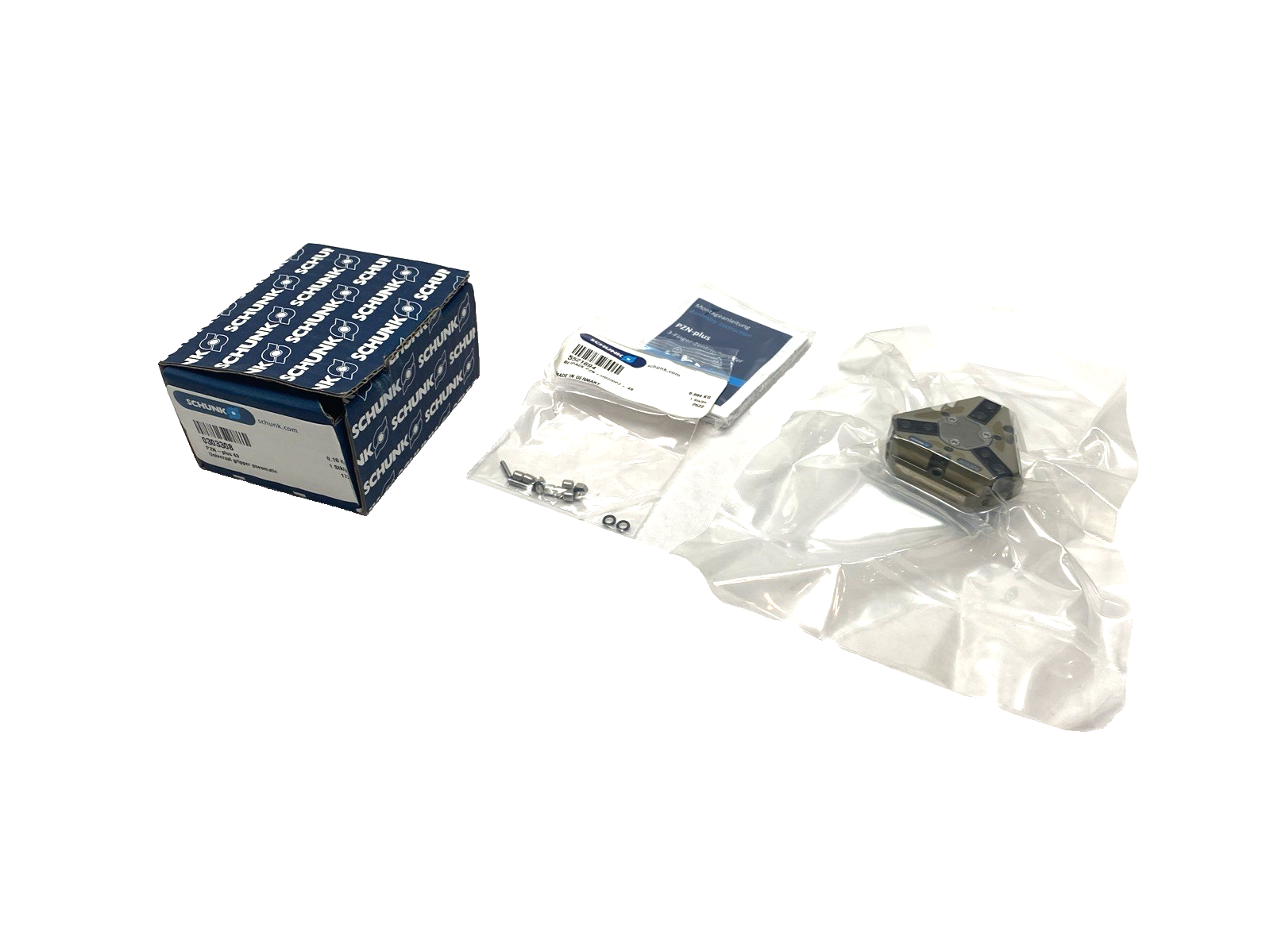 Schunk 303308 Pneumatic Universal Gripper Size 40, 3-Jaw 2.5mm Stroke, PZN-plus - Maverick Industrial Sales
