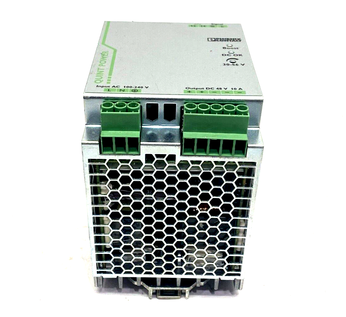 QUINT-PS/1AC/48DC/10,2866682 | Phoenix Contact QUINT-PS/1AC/48DC/10 Power Supply Unit 48VDC 10A 2866682 - Used - Maverick Industrial Sales