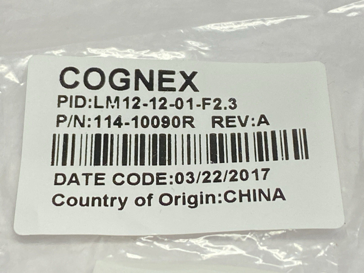 114-10090R | Cognex IS2000 Series 12mm Lens LM12-12-01-F2.3 - New Other - Maverick Industrial Sales