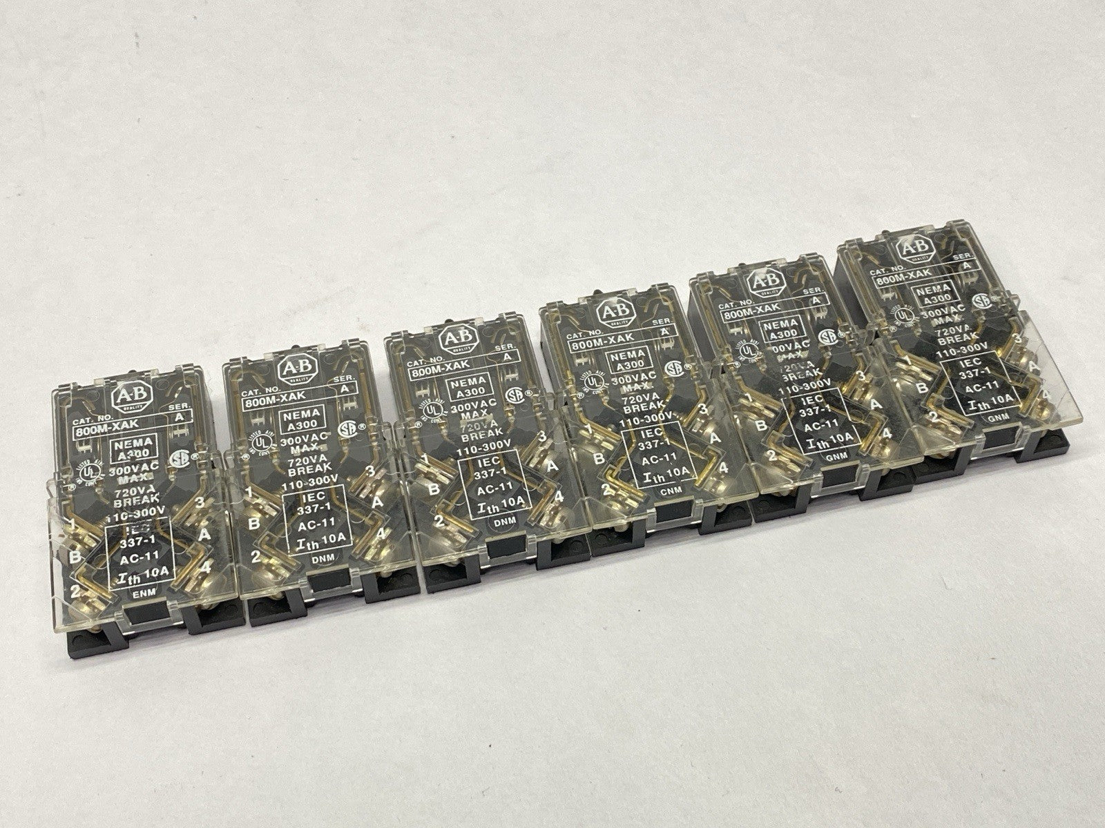 Allen Bradley 800T-XAK Ser A Contact Block 110-300V LOT OF 6 - Maverick Industrial Sales