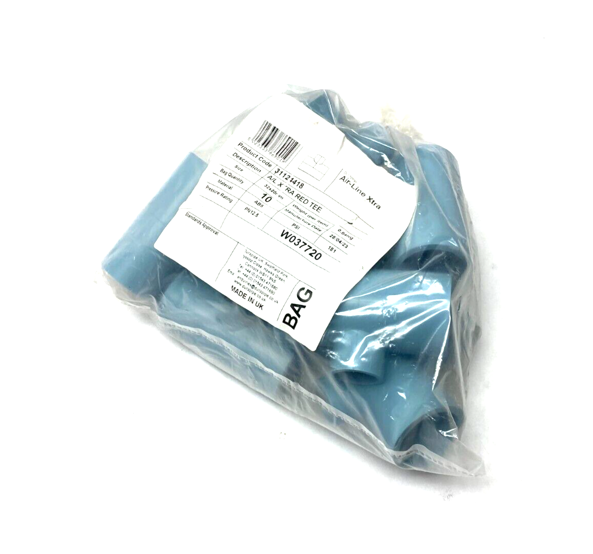 Durapipe 31124418 Air-Line Xtra Socket Tee Fitting 32 x 20mm Blue PKG OF 10 - Maverick Industrial Sales