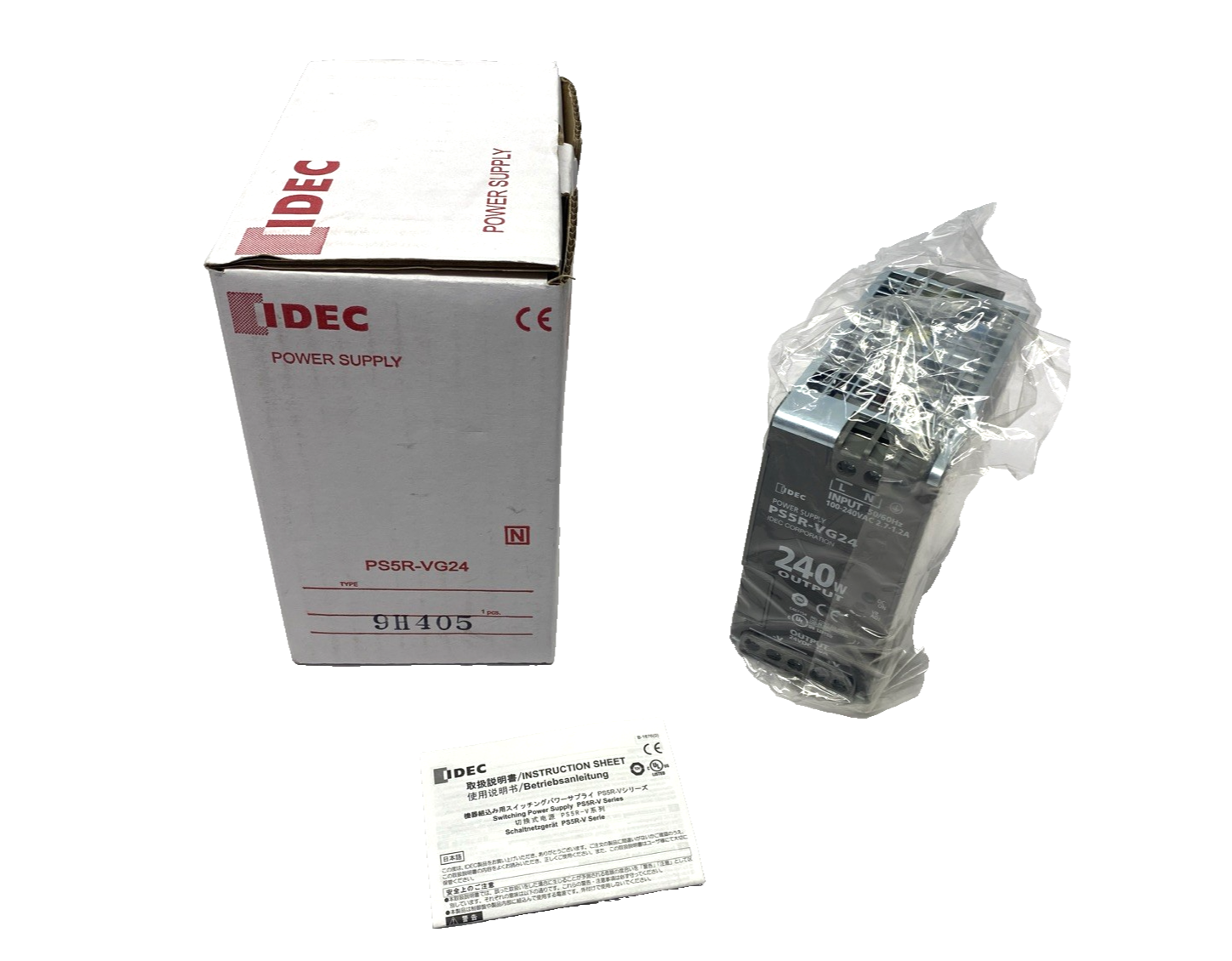 IDEC PS5R-VG24 Power Supply 100-240VAC 2.7-1.2A 24VDC 10A 240W - Maverick Industrial Sales