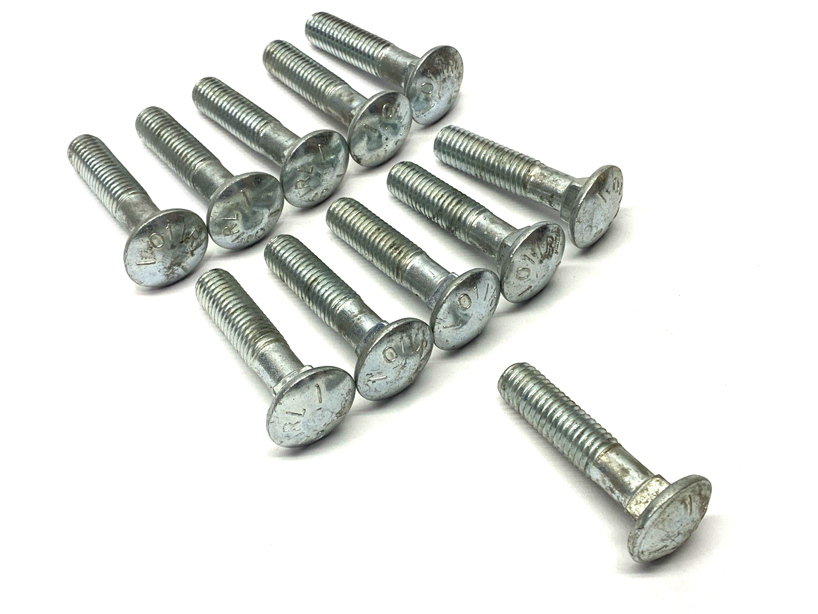 1/2"-13 x 2-1/2" Carriage Bolt 1/2" Unthreaded Grade 2 LOT OF 11 SHELFWARE - New – Open box - Maverick Industrial Sales