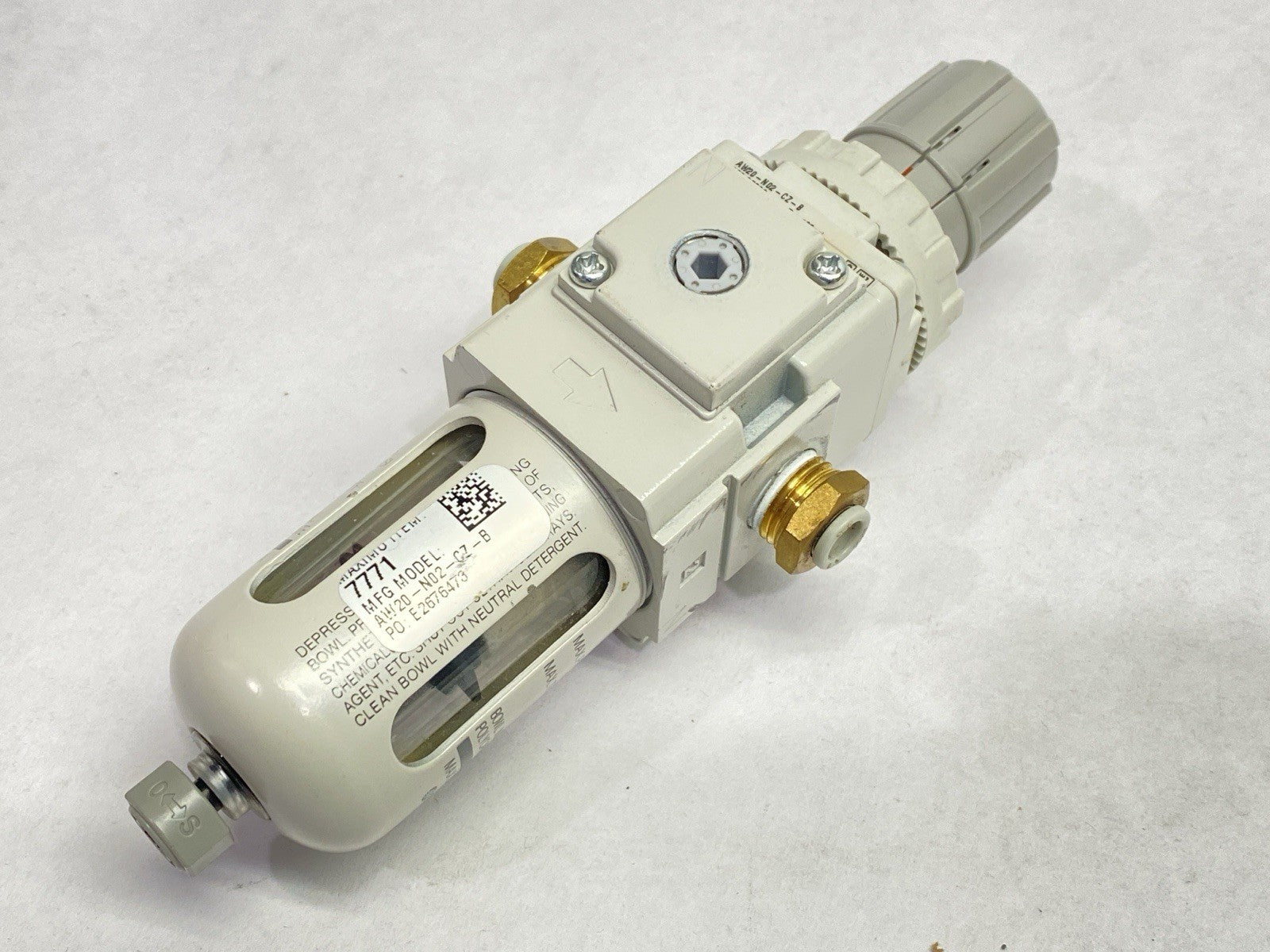 SMC AW20-N02-CZ-B Pneumatic Filter Regulator 7-125PSI - Maverick Industrial Sales